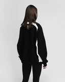 BAD BLOOD-- Vintage Panelled Sweatshirt - Black